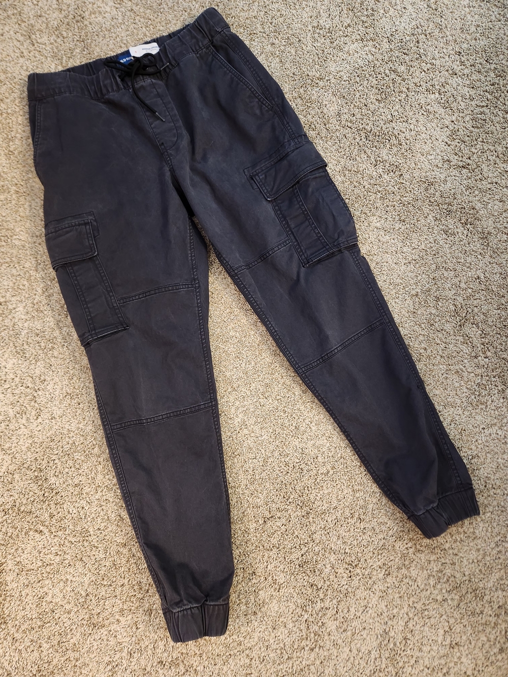 Old Navy- Men's Small Black Cargo Joggers w/ Utility Pockets.